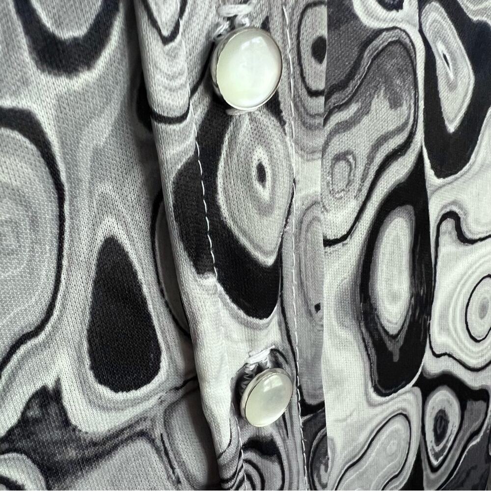 Vintage 1970s Mini Dress Button Down Psychedelic - Picture 7 of 9